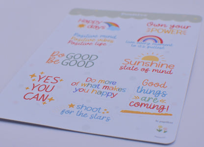 Cartela de Adesivos Positive