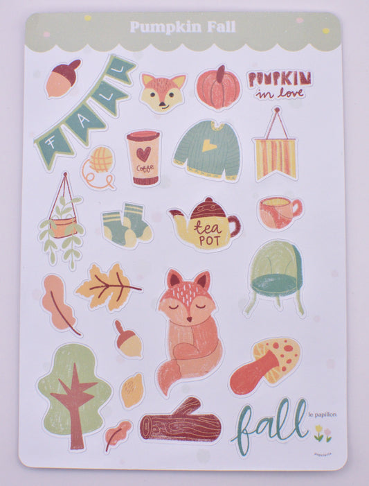 Cartela de Adesivos Pumpkin Fall