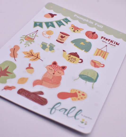 Cartela de Adesivos Pumpkin Fall