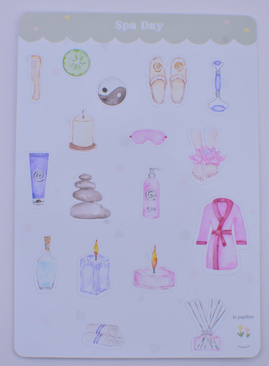 Cartela de Adesivos Spa Day