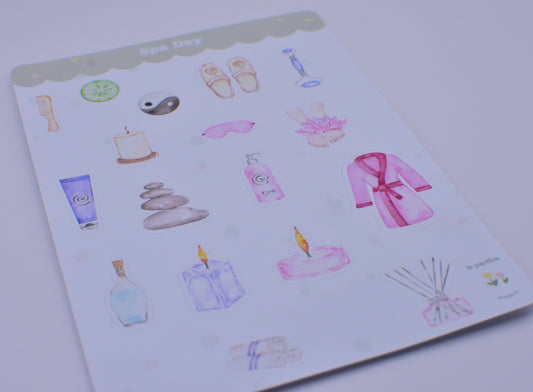 Cartela de Adesivos Spa Day
