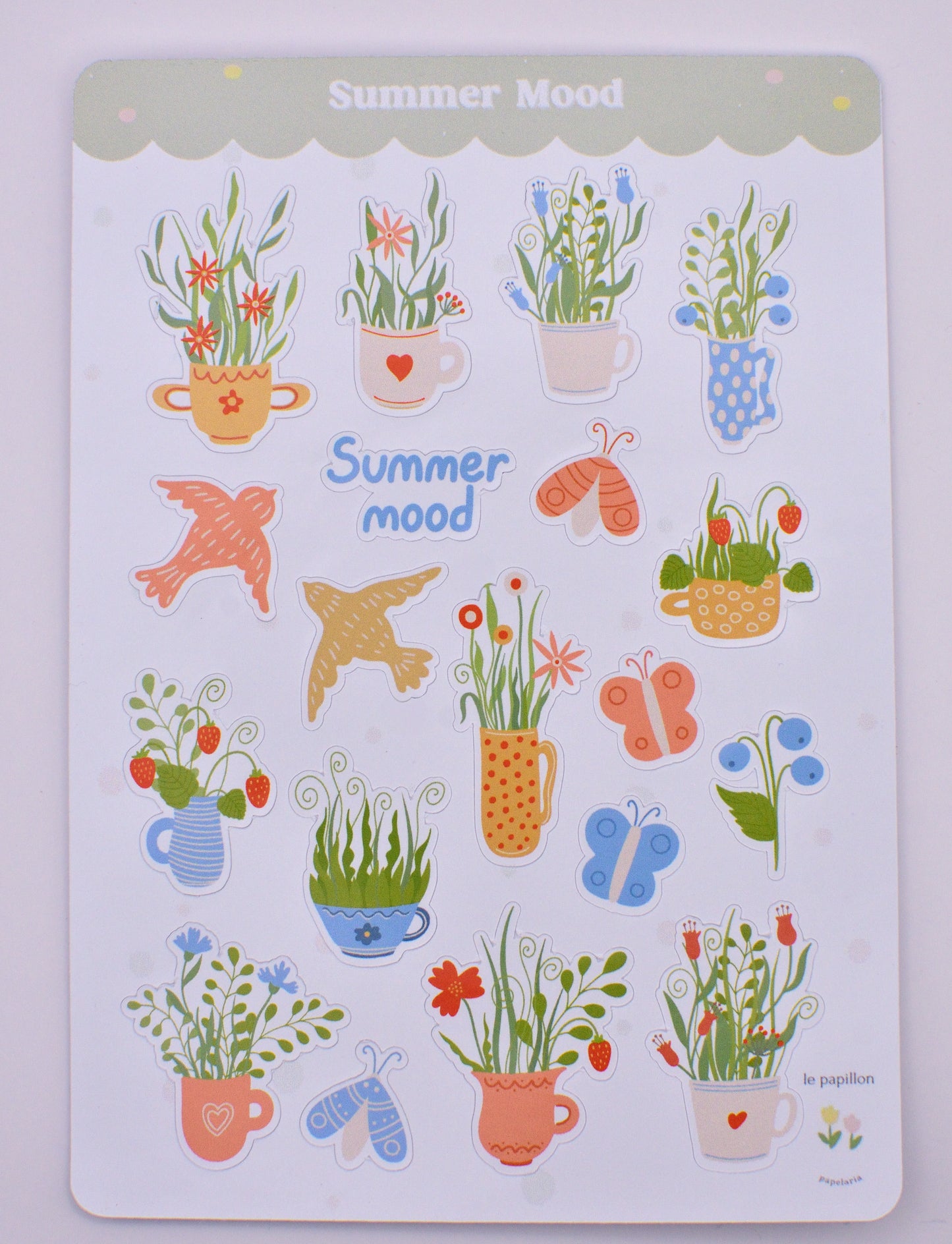 Cartela de Adesivos Summer Mood
