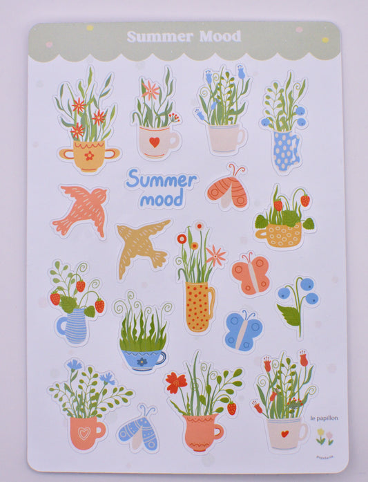 Cartela de Adesivos Summer Mood