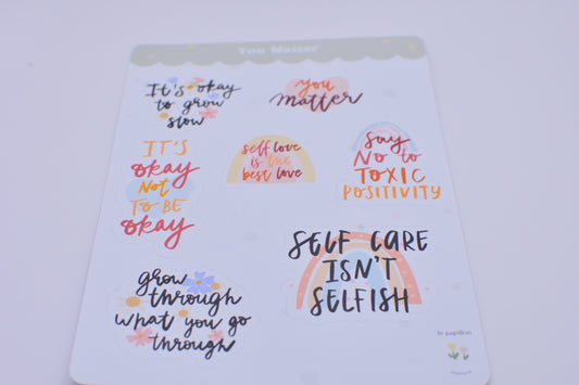 Cartela de Adesivos You Matter